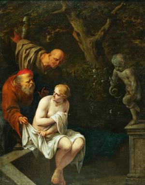 Susannah and the Elders (oil on copper)