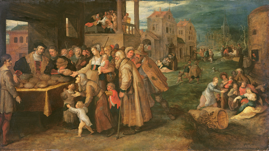 The Seven Works of Mercy, c.1606-16 (oil on panel)