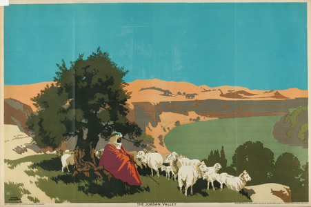 The Jordan Valley, from the series 'Buy Jaffa Oranges' (colour litho)