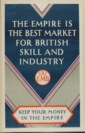 Keep Your Money in the Empire, from the series 'Where Our Exports Go', c.1927 [6321242] (colour litho)