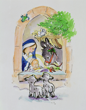 Snowy Bethlehem, 1996 (w/c)