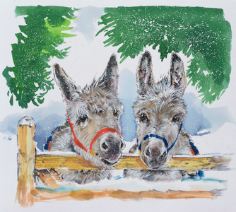 Friends in the Field, 1996 (w/c)