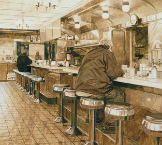 Diner, 2008 (acrylic on board)