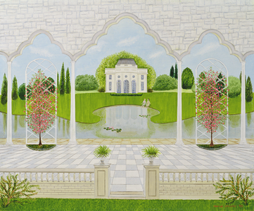 Le Chateau Rose, 1993 (oil on board)
