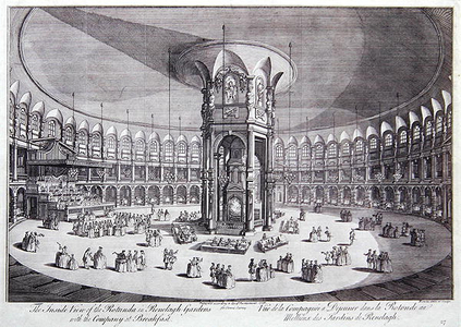 The inside view of the Rotunda in Ranelagh Gardens with the Company at breakfast, from John Stowe's 'Survey of the Cities of London and Westminster', 1754 (engraving)