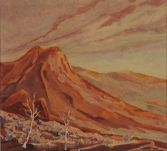 The end of the day, Central Australia, 1950 (oil on canvas)