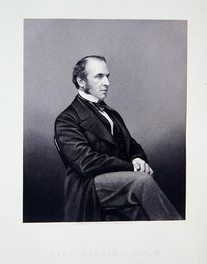 Earl Canning, from 'The Drawing-Room Portrait Gallery of Eminent Personages', 1861 (steel engraving)