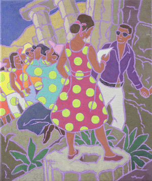 Consulting the Guide, 1995 (oil on canvas)