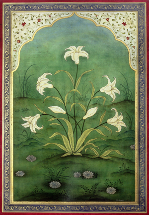 White Lilies (tempera on panel)