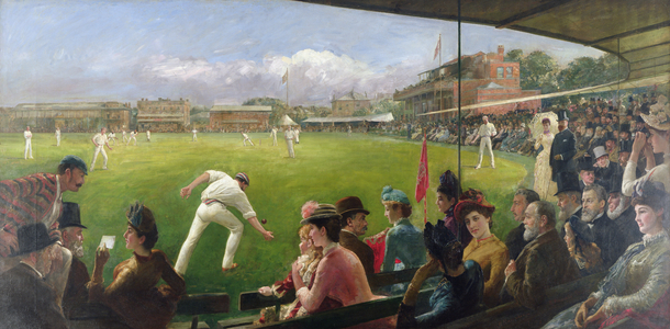 Imaginary Cricket Match: England v. Australia, 1887 (oil on canvas)