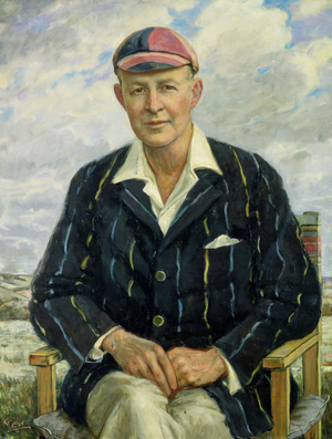 Sir Pelham Warner (1873-1963) Represented at the Close of his First Class Cricket Career, 1949 (oil on canvas)