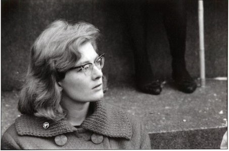 Portrait of actress Vanessa Redgrave at a pacifist demonstration, 1962 (English actress Vanessa Redgrave, 1962)
