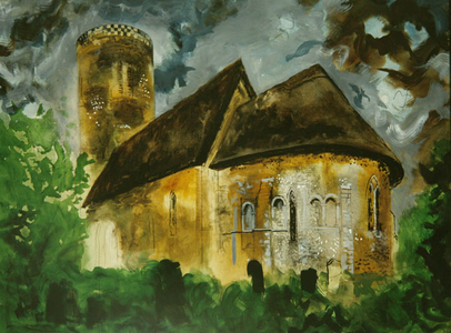 Hales Church, Norfolk, 1984 (oil on canvas)