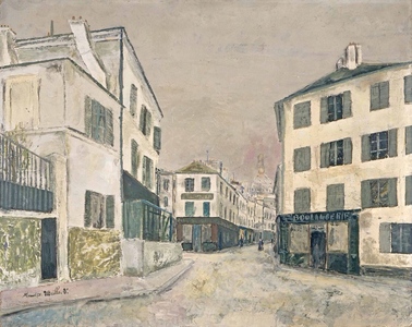 La rue Norvins, 1910 (oil on cardboard)