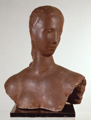Head of a Woman, 1913/14 (red cement cast)