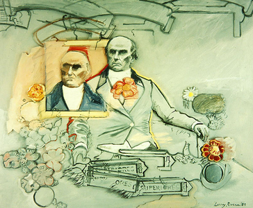 Big Webster, Parts Distributed, 1989 (oil on canvas mounted on foamcore)