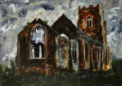 Wiggenhall St. Peter III, 1983 (w/c & mixed media on paper)