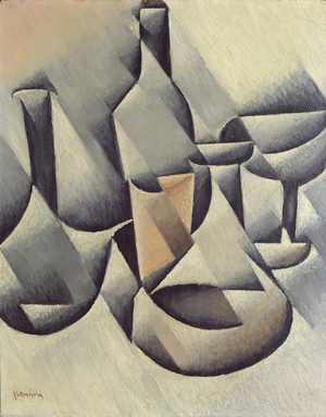 Carafes and Bottle, 1912 (oil on panel)
