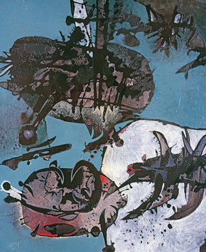 Battle of the Insects, 1955 (oil on canvas)