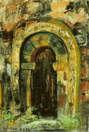 Ledsham, Yorkshire, 1983 (w/c & mixed media on paper)