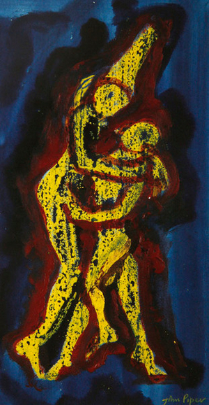 Indian Love Poem 8, c.1972 (gouache & mixed media on paper)