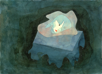 Small Monument of a Head, 1929 (no 275) (watercolour, pencil & pen on paper on cardboard)
