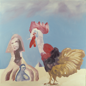 Notes for Oedipus VIII, c.1975 (ripolin on board)