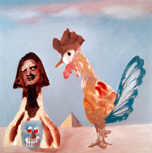 Notes for Oedipus XIV, c.1975 (ripolin on canvas)