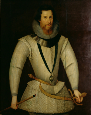 Portrait of Robert Devereux, Earl of Essex (1566-1601) (oil on panel)