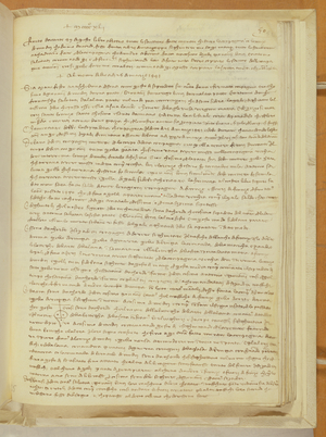 The secret account books of Lorenzo and Cosimo de Medici, page of text (recto) from the 'Mediceo Avanti il Principate'