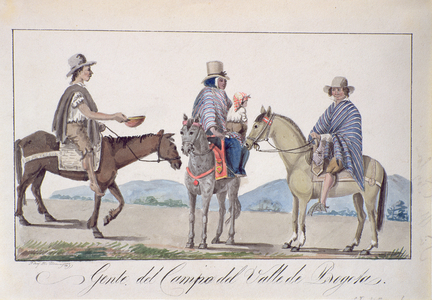 Gente, del Campo del valle de Bogota, c.1840 (w/c on paper)
