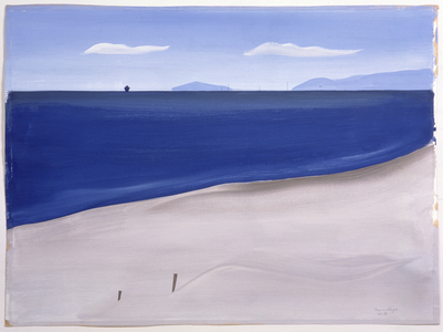La Plage de Carnon, 1987 (gouache on paper)