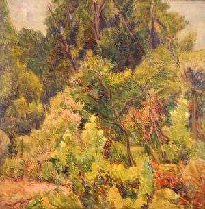 Garden near a Wood, 1937 (oil on canvas)