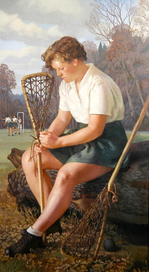 The Lacrosse Girl, c.1947 (oil on canvas)