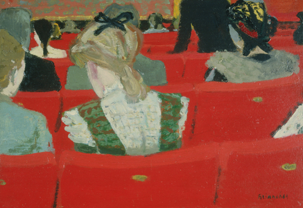 At the Theatre, c.1930 (oil on board)