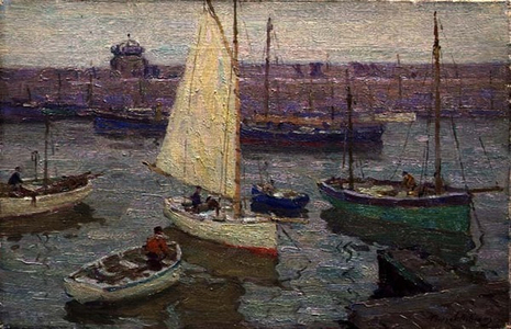 A Grey Day, St. Ives, 1917 (oil on canvas)