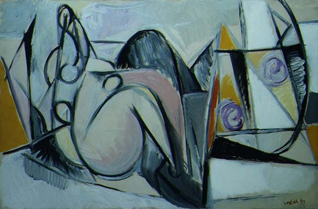 Cubist Nude, 1947 (oil on canvas)