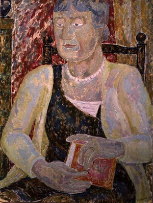 Portrait of Mrs Ody (oil on board)