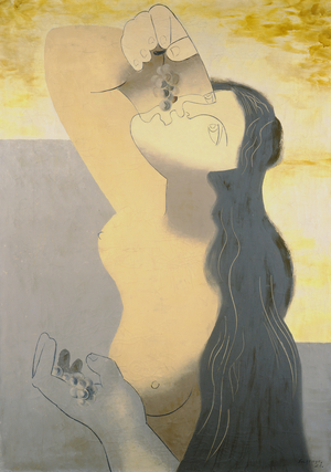 Woman with Grapes (oil on canvas)