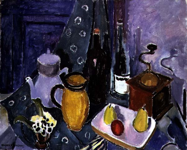 Still Life with a Coffee Mill (oil on canvas)