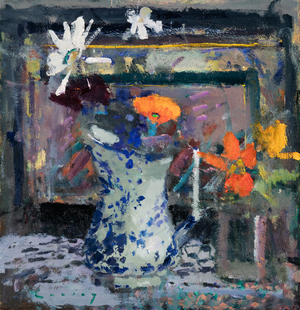 August Flowers (oil on board)