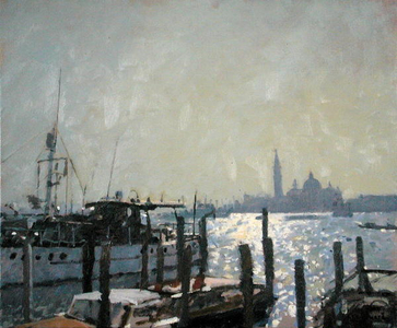 Morning Light on San Giorgio (oil on canvas)