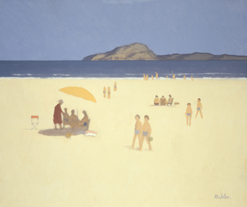 A Brittany Beach (oil on canvas)