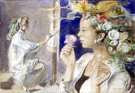 Flora gave me the Fairest Flowers, 1991 (w/c on paper)