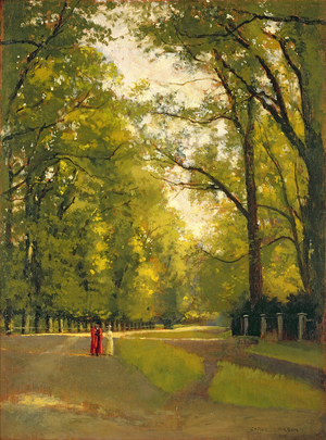 Backs of the Colleges, Cambridge (oil on canvas)