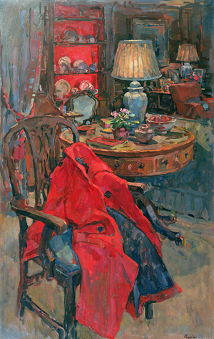 My Red Coat (oil on canvas)