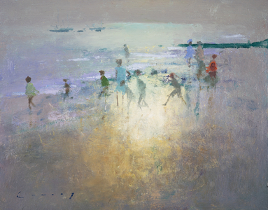 Arcachon, July (oil on board)