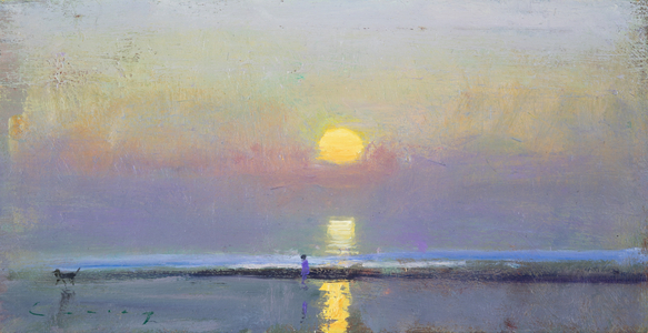 Dawn Walk (oil on board)