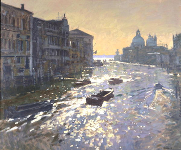 From the Accademia Bridge (oil on board)