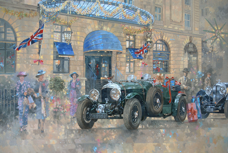 Christmas at the Ritz (oil on canvas)